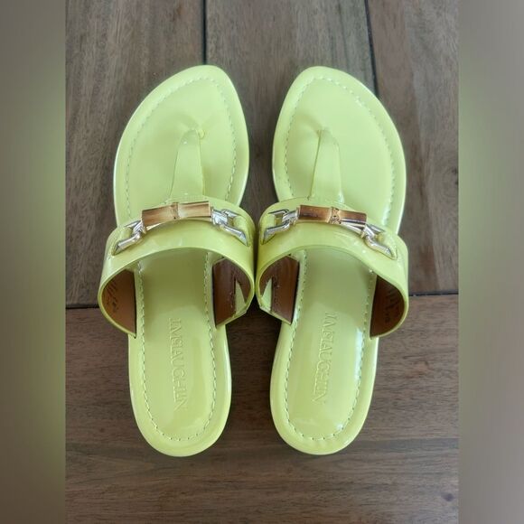 J.McLaughlin Nora patent leather Sandals with Gold Accents; Size 7.5 Brand New! - Picture 6 of 15